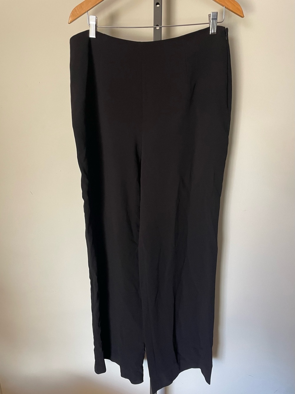 NEW Babaton Wide Leg High Rise Dress Pants Long Longline Black Size 12